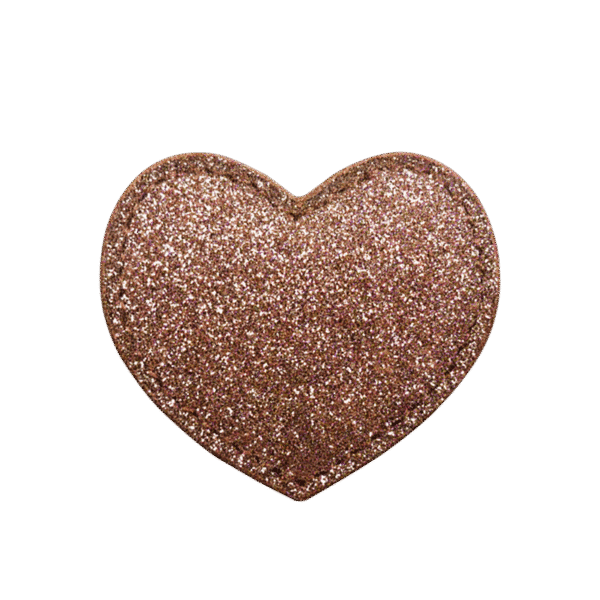 Bronze sequined heart