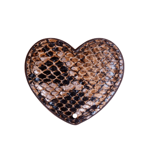 Multicolor snake heart - perforated