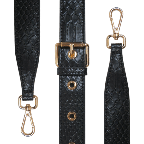 Wide Strap - Black Snake